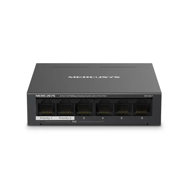 MS106LP 6-Port 10/100Mbps Desktop Switch with 4-Port PoE+