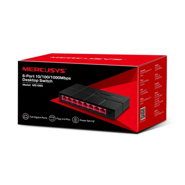 MS108G 8-Port 10/100/1,000 Mbps Desktop Switch - Image 4